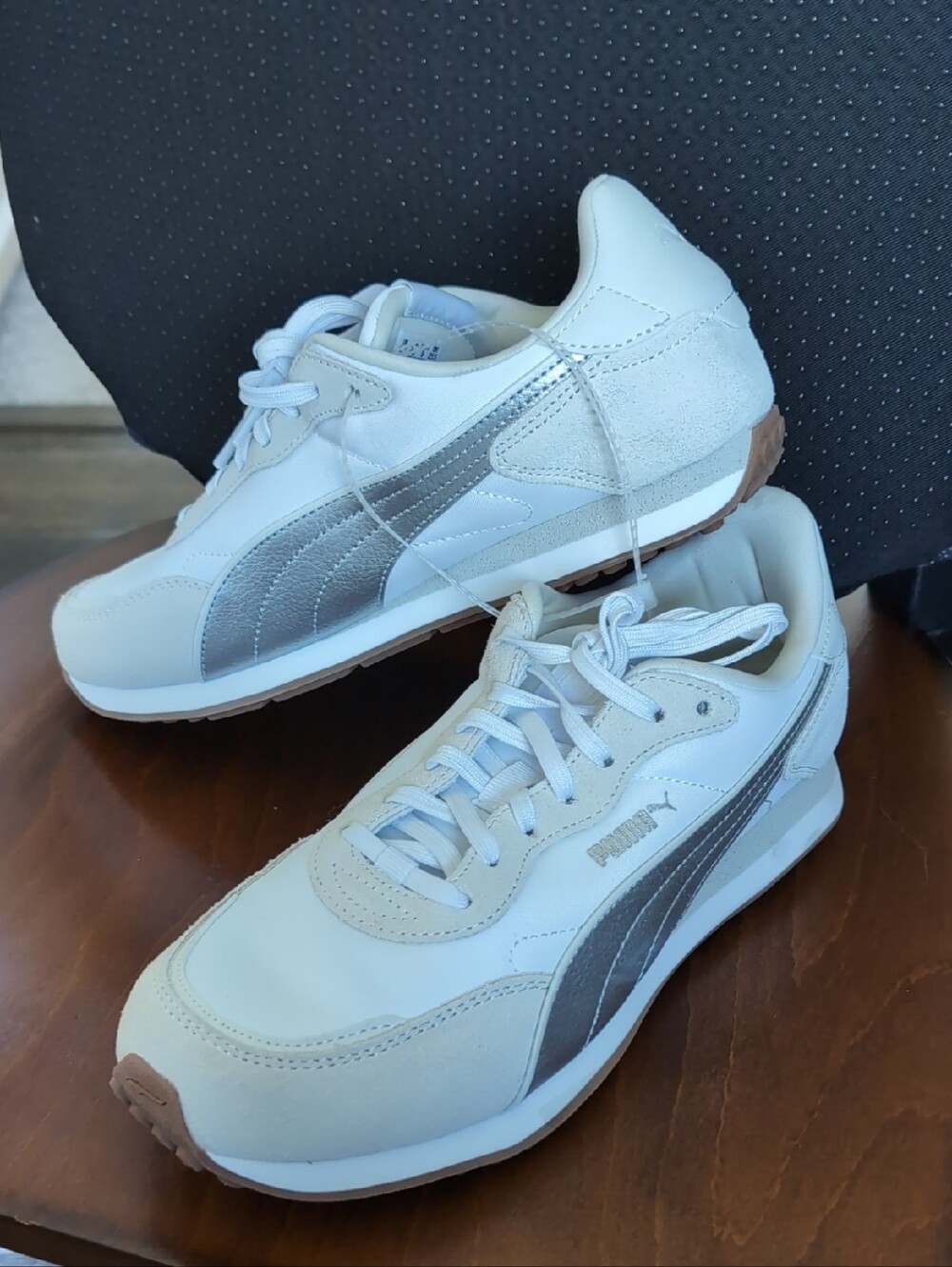 Puma Miller Rose White & Silver Classic Sneakers